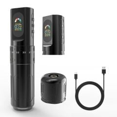 SHOTS-F8 SARJLI ROTARY PEN DÖVME MAKİNESİ-SİYAH