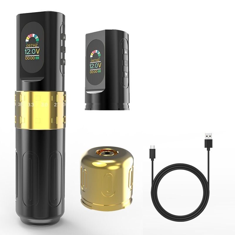 SHOTS-F8 SARJLI ROTARY PEN DÖVME MAKİNESİ-SARI