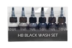 SOULWAY INK HB BLACK WASH SET 1 OZ  (6 RENK)
