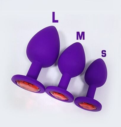 SİLİKON ANAL PLUG MOR KÜÇÜK LACİVERT TAŞ