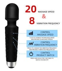 Knight Titreşimli Masaj Vibratör Siyah